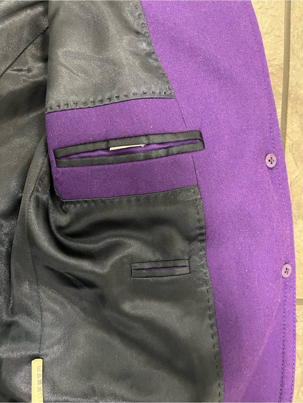 J. Crew Purple Blazer with Gold Buttons - Picture 4 of 5